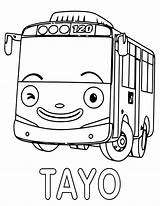 Tayo Mewarnai Lani Bus Coloringhome sketch template