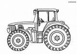 Tractor Coloring Pages Tractors Printable Sheets Trailer Big sketch template