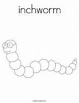 Inchworm Coloring Worksheet Change Template Twistynoodle Style sketch template