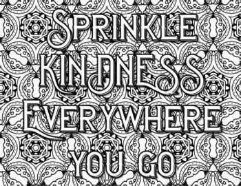 kindness quotes coloring poster pages  created  mrhughes