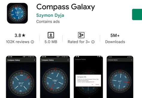 list    compass app  android phones