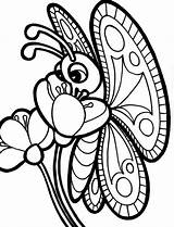 Coloring Pages Flower Butterfly Flowers Butterflies Printable Big Color Print Spring Getcolorings Popular Clipartmag Library Clipart Cute sketch template