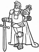 King Coloring Pages Armor Color Kids sketch template
