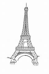 Paris Eiffel Coloring Tower Pages Print sketch template