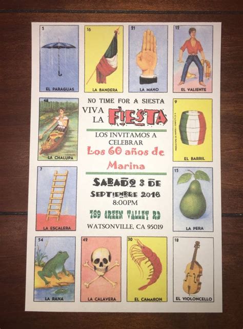loteria invitations  dnicedetails  etsy mexican birthday parties