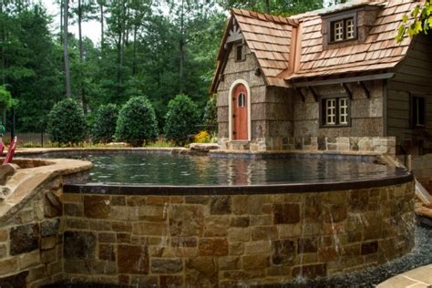 splendid rustic swimming pool designs  offer  unique experience