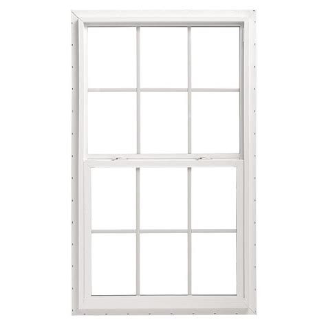thermastar  pella vinyl  construction white single hung window rough opening