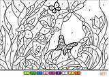 Number Coloring Color Flower Garden Pages Printable Supercoloring Worksheets Drawing Dot sketch template