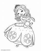 Princesa Colorir Sophia Princesses Emotioncard sketch template