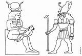 Egipcios Colorear Dioses Egyptiens Egyptien Dieux Personajes Dibujos Egypte sketch template