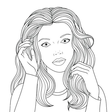 beautiful teenage girl coloring page  printable coloring pages