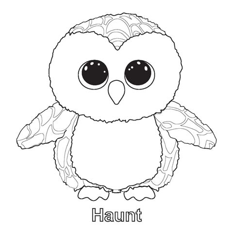 printable ty beanie boo coloring pages  preschoolers