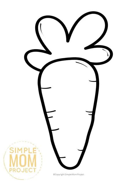 printable large medium  small carrot templates