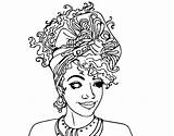Africana Afro Mujer Donna Acolore Webstockreview sketch template
