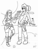 Coloring Pirate Pirates Pages Girl Female Adults Studio Deviantart Getdrawings Getcolorings Color Colorings Pag sketch template