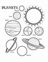 Coloring Sheets Solar System Pages Kids Planets Craft Sheet Crafts sketch template