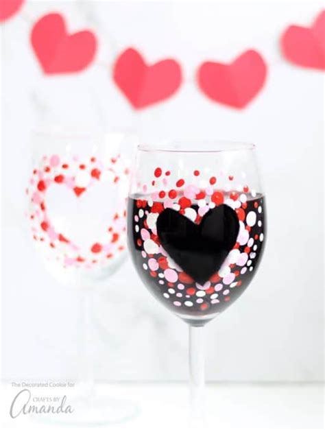 How To Paint Wine Glasses Diy Valentine S Day Wine Glasses