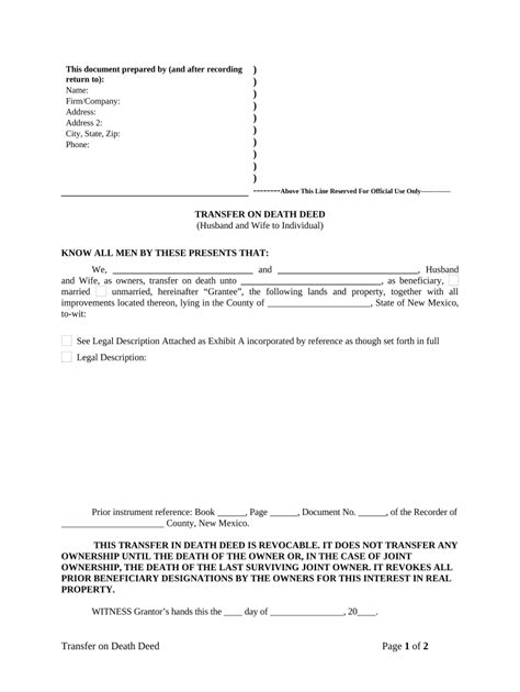 mexico transfer death deed form fill   sign printable