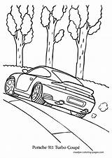 Porsche 911 Coloring Pages Auto Kleurplaten Kleurplaat Turbo Automobile Voiture Print Easy Porche Browser Window sketch template