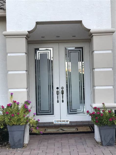 custom door shop etched glass doors