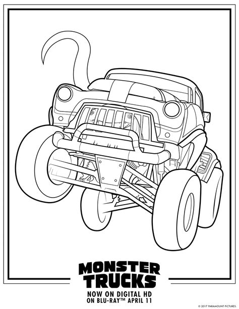 printable coloring pages  kids monster trucks