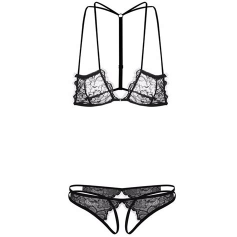 Lurehooker Sexy New Lace Lingerie Set Women Bra Top And Thongs Briefs