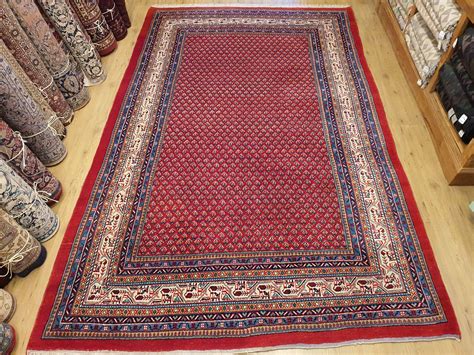 vintage handgeknoopt perzisch tapijt sarough mir id vintage perzische en oosterse