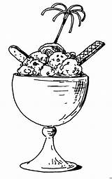 Eisbecher Trinken Malvorlage Ausmalbild Herunterladen sketch template