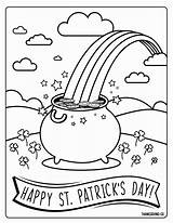Patricks Rainbow Sheets Saint Leprechaun Patricksday sketch template