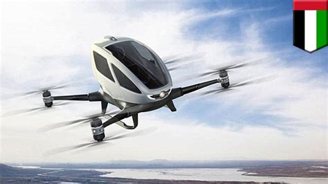 dubai taxi drones ehang  flying taxi drones  hit  skies