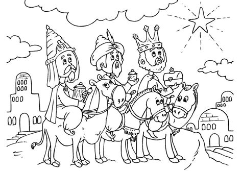dibujo de los reyes magos  colorear dibujos cristianos  colorear