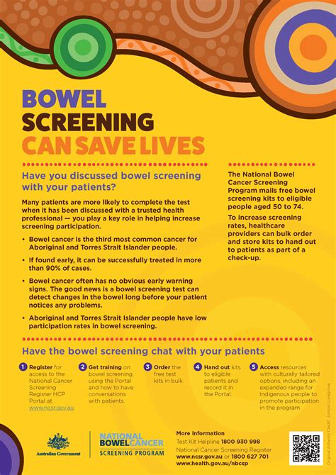 national bowel cancer screening program  poster  health
