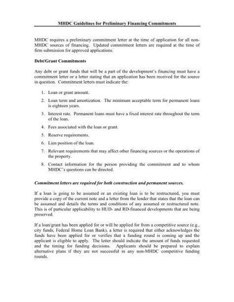 letter  commitment grant sample    letter template