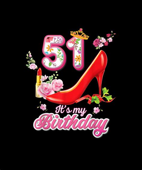it s my birthday 51 year old sexy and fabulous 51st pink drawing by