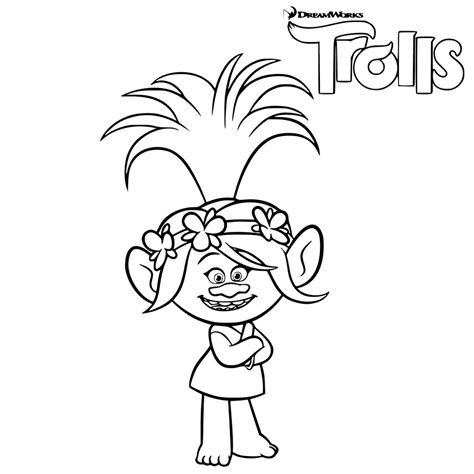 princess poppy coloring page   themes  worksheets