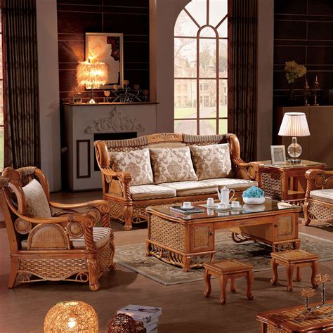 latest sofa design nature indonesian rattan living room furniture