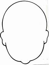 Head Coloring Blank Face Pages Kids Mask Clipart Cut sketch template