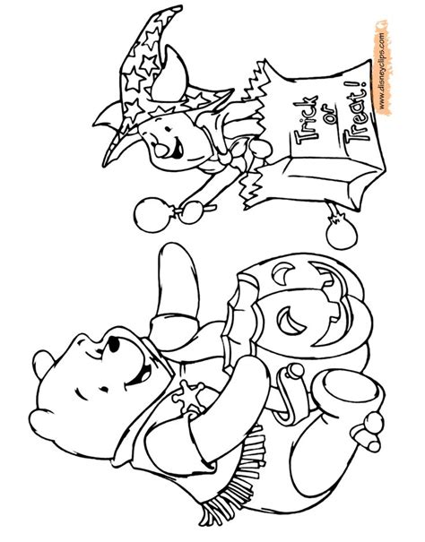 pooh piglet halloweengif  coloring pages halloween