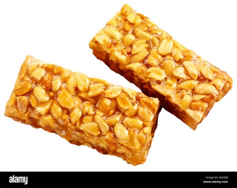 peanut brittle bars cut  stock photo alamy