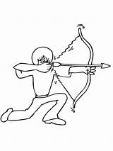 Arco Tiro Colorear Archer Flecha Bogen Disegno Pfeil Archery Ausmalbild Rodillas Supercoloring Bogenschiessen Knee sketch template