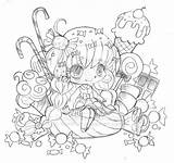 Coloring Pages Chibi Yampuff Cute Food Anime Deviantart Girl Girls Animal Candy Sheets sketch template