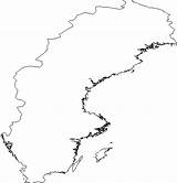 Sweden Map Blank Outline Maps Detailed Aneki sketch template