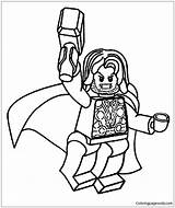 Lego Thor Pages Coloring Color sketch template