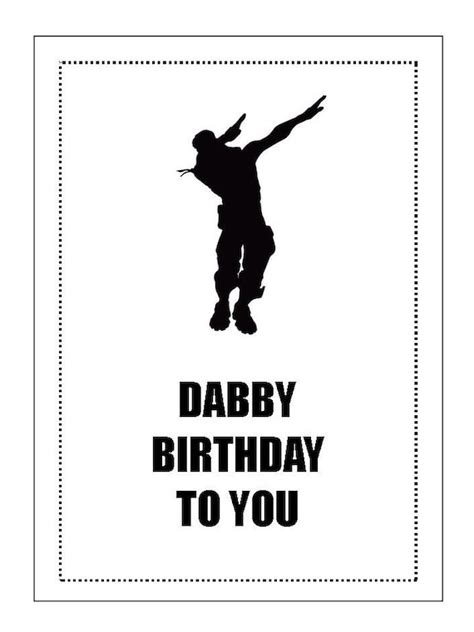 fortnite birthday card printable  printable templates