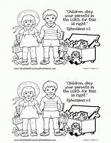 Coloring Obey Parents Children God Bible Gives Food Clipart Pages Church Preschool Obedience Verse Kids Activity Printable Color School Wonderfully sketch template