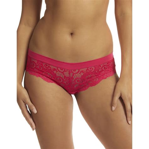 kayser womens  real lace cheeky bikini briefs raspberry big