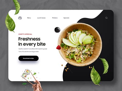 food website design  hadi altaf  user friendly  dribbble