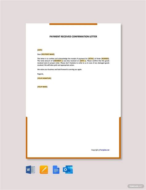 confirmation letter template   word google docs