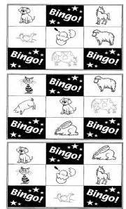 animals bingo worksheets