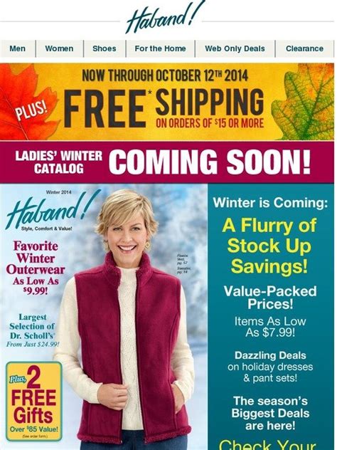 haband ladies winter catalog coming   shipping  habandcom milled